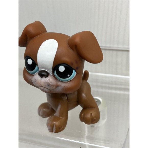 Littlest Pet Shop Boxer #83 Brown White Dog Hasbro 2005 LPS - Picture 5 of 10